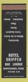 Matchbook Cover - Hotel Shippen Shippensburg PA low phone #