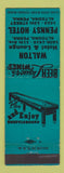 Matchbook Cover - Walton Hotel Lounge Altoona PA shuffleboard teal