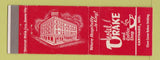 Matchbook Cover - Hotel Drake Carthage MO