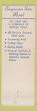 Matchbook Cover - Tropicana Inn Motel Denton TX