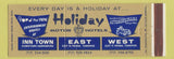 Matchbook Cover - Holiday Motor Hotels Harrisburg PA full length