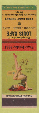 Matchbook Cover - Louis Cafe pinup Louis De Meulemeester pinup