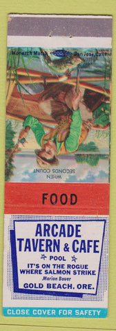 Matchbook Cover - Arcade Tavern Cafe Gold Beach OR billiards