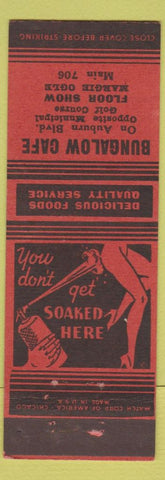Matchbook Cover - Bungalow Cafe Sacramento CA girlie