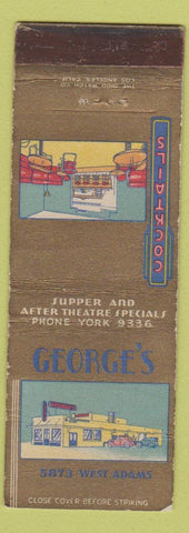 Matchbook Cover - George's Restaurant deco