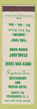 Matchbook Cover - Ivystone Inn Restaurant Pennsauken NJ
