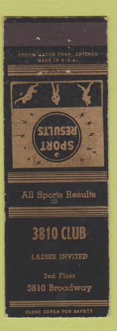 Matchbook Cover - 3180 Club  Chicago IL Horse