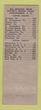 Matchbook Cover - Butler's Service oil gas Motel Jacksonboro SC