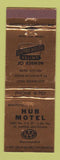 Matchbook Cover - Hub Motel St Johns MI bronze color