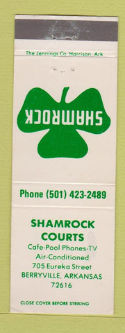 Matchbook Cover - Shamrock Courts Berryville AR Shamrock