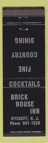 Matchbook Cover - Brick House Inn Wyckoff NJ