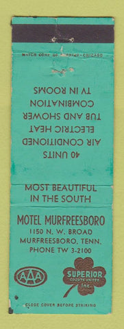 Matchbook Cover - Motel Murfreesboro TN