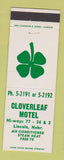Matchbook Cover - Cloverleaf Motel Lincoln NE