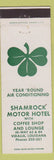 Matchbook Cover - Shamrock Motor Hotel Vidalia LA