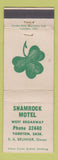 Matchbook Cover - Shamrock Motel Yorkton SK