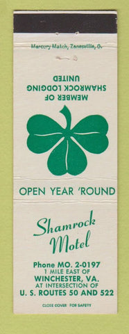 Matchbook Cover - Shamrock Motel Winchester VA