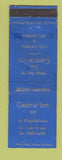 Matchbook Cover - Central Inn St Louis MO WEAR