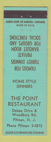 Matchbook Cover - Point Restaurant Pitman NJ