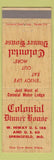 Matchbook Cover - Colonial Dinner House Springfield MO