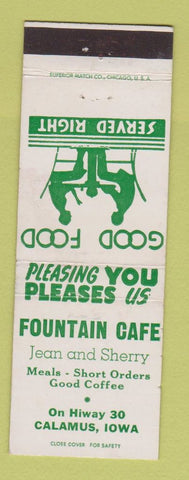 Matchbook Cover - Fountain Cafe Calamus IA