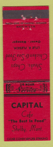 Matchbook Cover - Capital Cafe Shelby MT