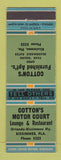 Matchbook Cover - Cotton's Motor Court Kissimmee FL