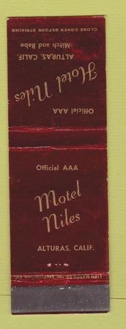Matchbook Cover - Motel Niles Alturas CA red