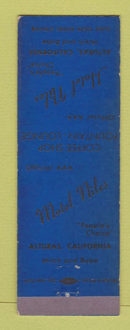 Matchbook Cover - Motel Niles Alturas CA blue