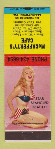 Matchbook Cover - McCafferty's Cafe Allentown PA pinup
