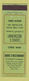 Matchbook Cover - Sobol's Restaurant Baltimore MD