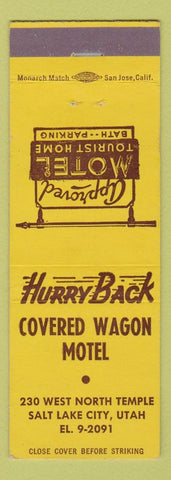 Matchbook Cover - Covered Wagon Motel Salt Lake City UT