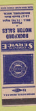 Matchbook Cover - Rockford Chevrolet MI