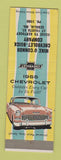 Matchbook Cover - 1955 Chevrolet Mike O'Connor Sedalia MO