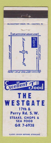 Matchbook Cover - Westgate Restaurant Canton Massillion? OH