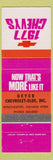 Matchbook Cover - 1977 Chevrolet Geyer Oldsmobile Winchester IN