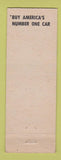 Matchbook Cover - Banoc Chevrolet WE Dewey Tekamah NE low phone #