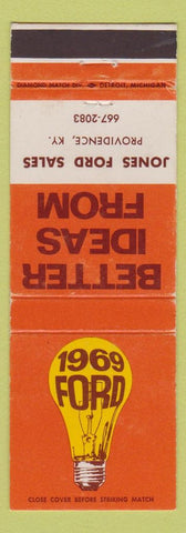 Matchbook Cover - 1969 Ford Jones Providence KY