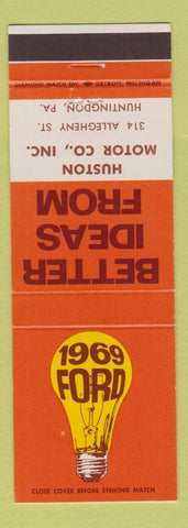 Matchbook Cover - 1969 Ford Huston Huntingdon PA