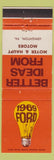 Matchbook Cover - 1969 Ford Moyer Haupt Lehighton PA