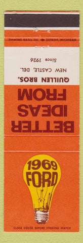 Matchbook Cover - 1969 Ford Quillen Bros New Castle DE