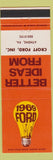 Matchbook Cover - 1969 Ford Croft Athens PA