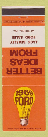 Matchbook Cover - 1969 Ford Jack Beasley Altoona PA