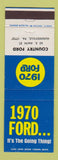 Matchbook Cover - 1970 Ford Country Hughesville PA