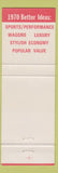 Matchbook Cover - 1970 Ford Country Hughesville PA