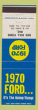Matchbook Cover - 1970 Ford Red Hill PA