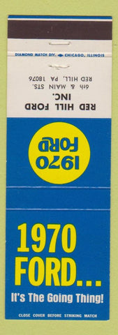Matchbook Cover - 1970 Ford Red Hill PA