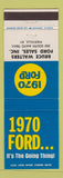 Matchbook Cover - 1970 Ford Bruce Walters Pikeville KY