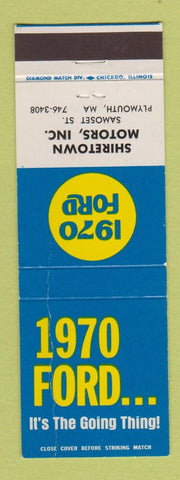 Matchbook Cover - 1970 Ford Shiretown Plymouth MA CREASED