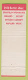 Matchbook Cover - 1970 Ford Shiretown Plymouth MA CREASED