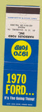 Matchbook Cover - 1970 Ford Harbolds Dillsburg PA